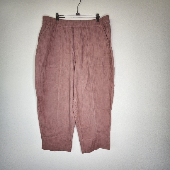 Madewell Dusty Rose Petite Lightspun Pull-On Balloon Pants XLP - Picture 2 of 5